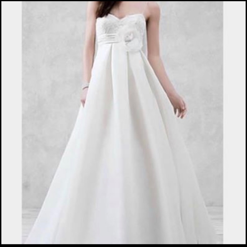 Empire waist ballgown wedding dress with pockets